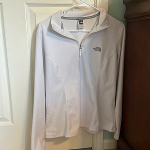 Size Large, White, lightweight NorthFace Quarter zip